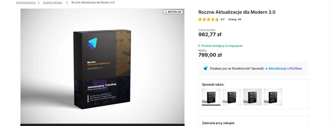 Roczne aktualizacje szablonu Modern 3.0 dla sklepu na Shoperze — bezpieczeństwo, zgodność i nowe funkcje