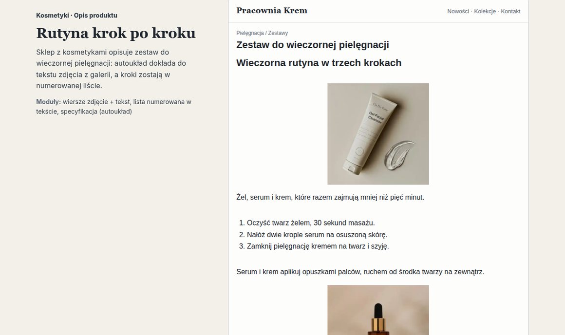 Panel GrowContent: zakres zmian, moduły, podgląd na telefonie i publikacja z potwierdzeniem