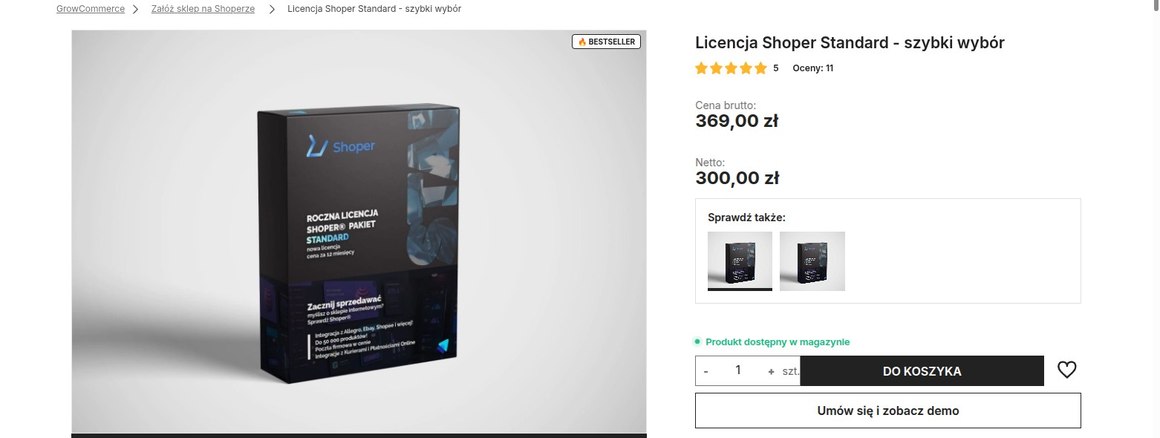 Licencja Shoper — gotowa platforma sklepu z integracjami Allegro, kurierami i płatnościami