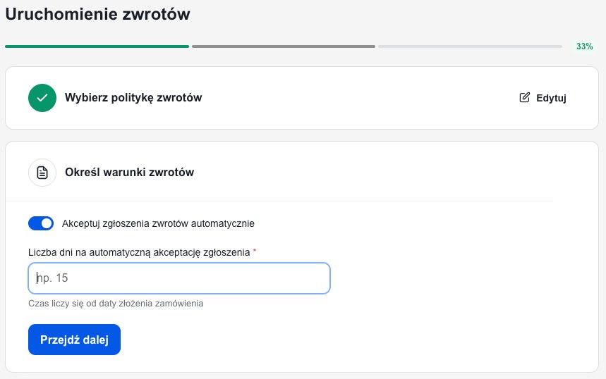 Panel Shoper: warunki zwrotów, automatyczna akceptacja zgłoszeń i limit dni od zamówienia