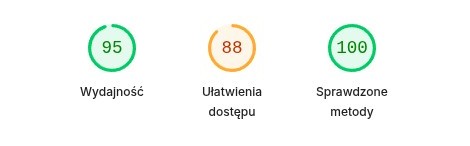 Wynik PageSpeed Insights dla szablonu Modern 3.0 Storefront: 95 punktów wydajności na urządzeniach mobilnych