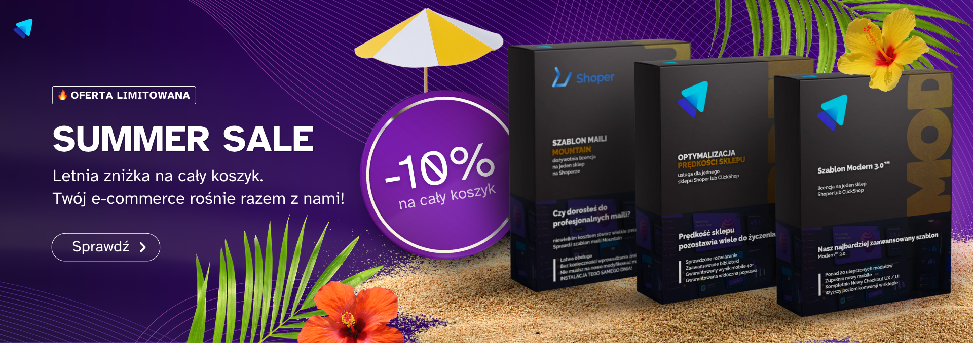 Summer SALE - 10% Szablony Shoper od GrowCommerce